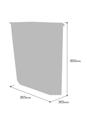EDS01-018X 六角柱カウンターテーブル 展開図